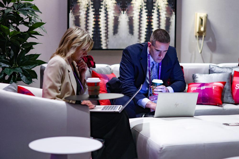 meeting with laptop
